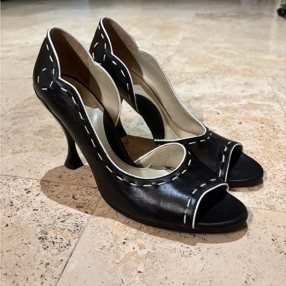 John Fluevog Vintage unique black heels